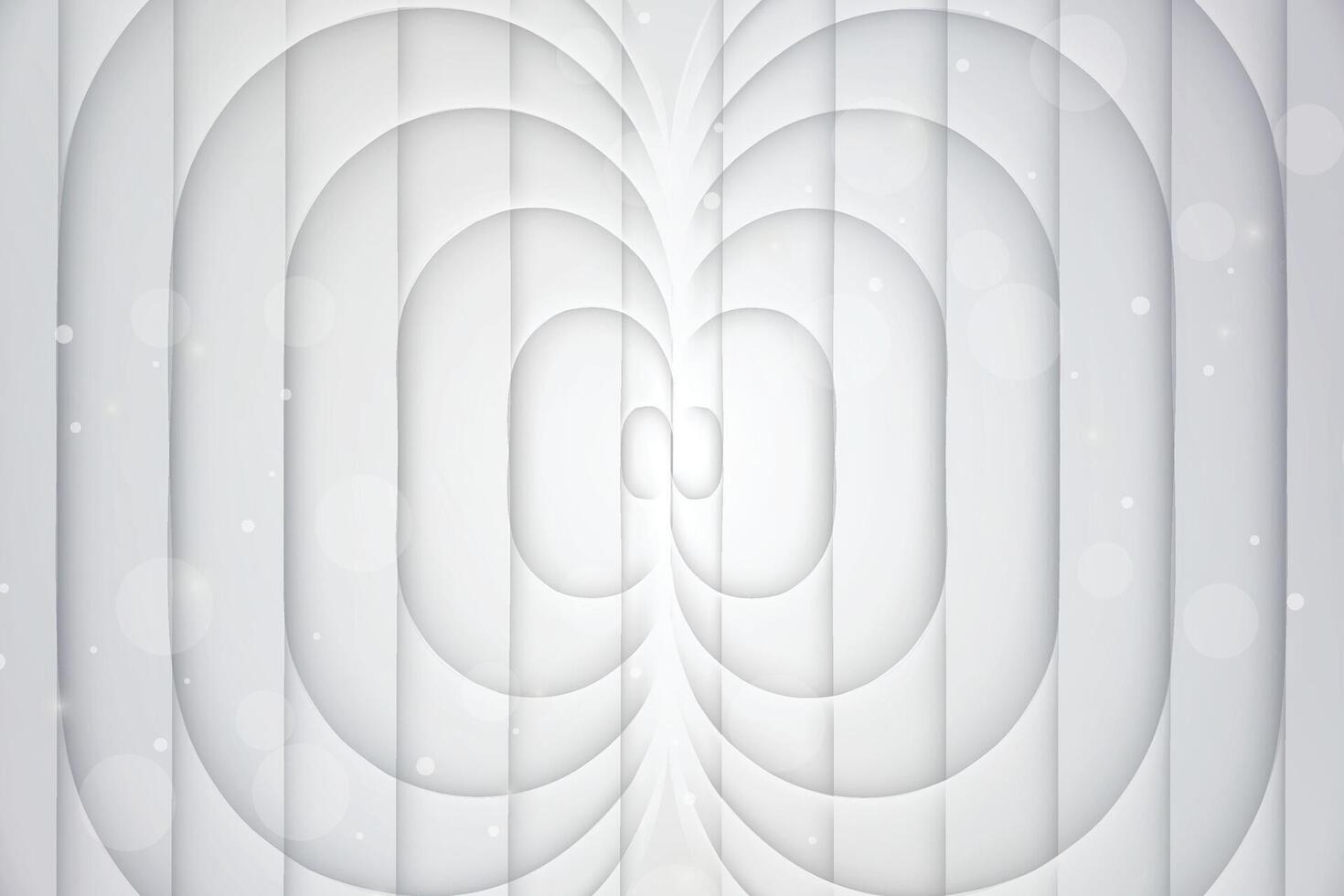 White abstract round shape backdrop texture background, cover design, book design, poster, cd cover, flyer, website or advertising illustration vector