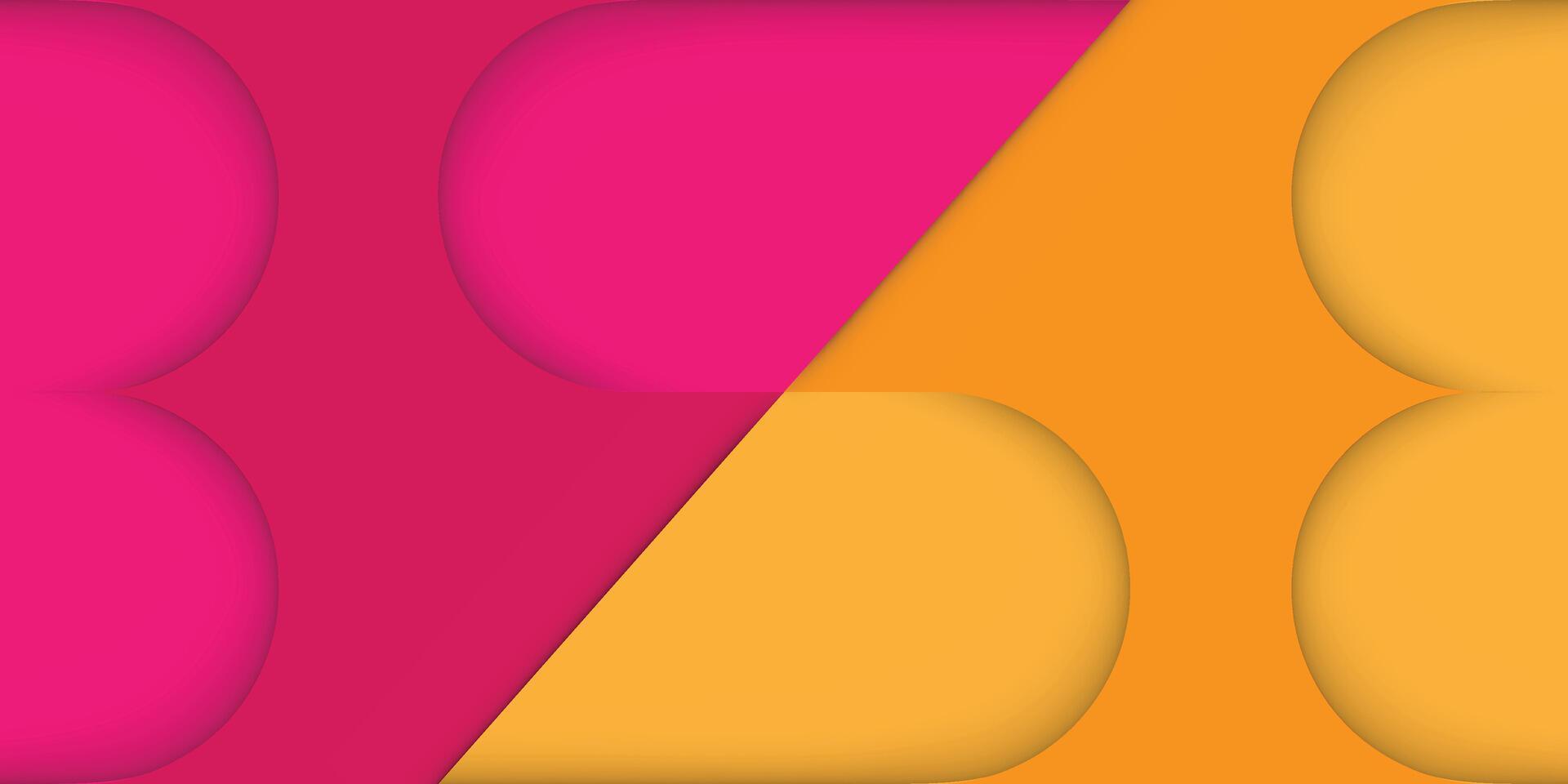 Orange and pink color abstract shape backdrop paper texture, book cover design, poster, cd, flyer, website or advertising background illustration vector