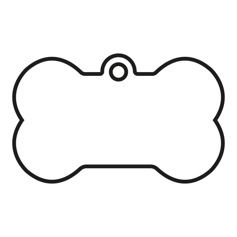 Bone tag icon . Dog tag illustration sign. Tag symbol or logo. vector