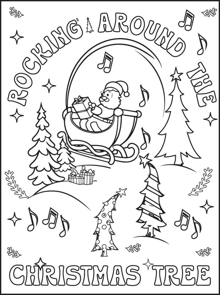 rocking around the christmas tree vector