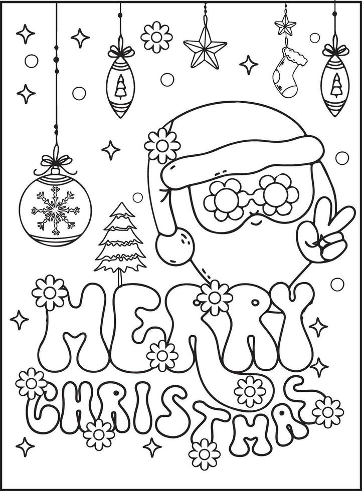 merry christmas Christmas worksheet vector