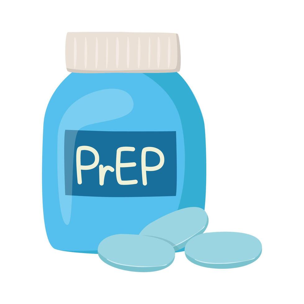 HIV medicine Pre Exposure Prophylaxis, PrEP and Post Exposure Prophylaxis, PrEP drug vector