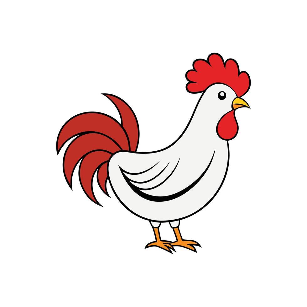 Clean rooster clipart for digital and print use vector