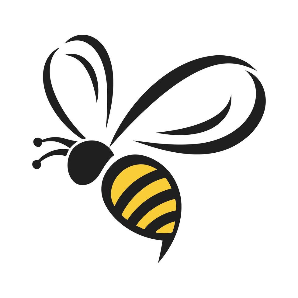 Elegant Abstract Bee Logo Illustration for Contemporary Designs vector