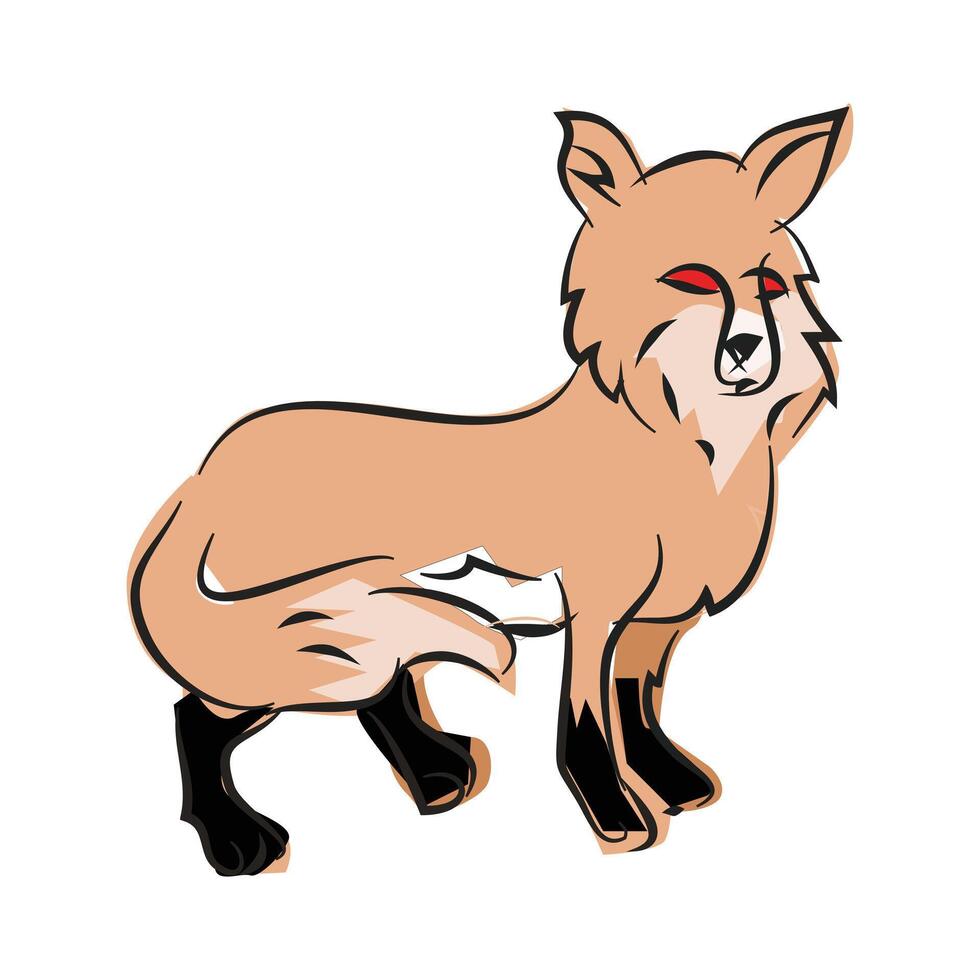 Fox Sign and Illustration vector
