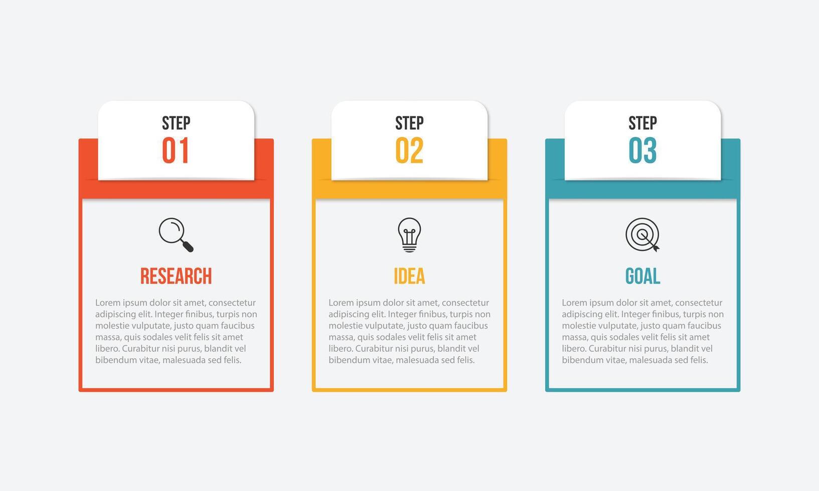 Timeline infographic design element and number options. Business concept with 3 steps. Can be used for workflow layout, diagram, annual report, web design. business template for presentation. vector