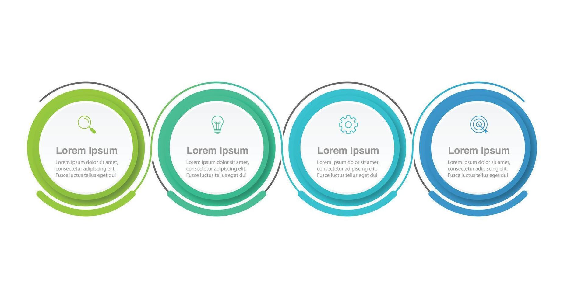 Business infographic template. 4 Step timeline journey. Process diagram, 4 options on white background, Infograph elements illustration. vector