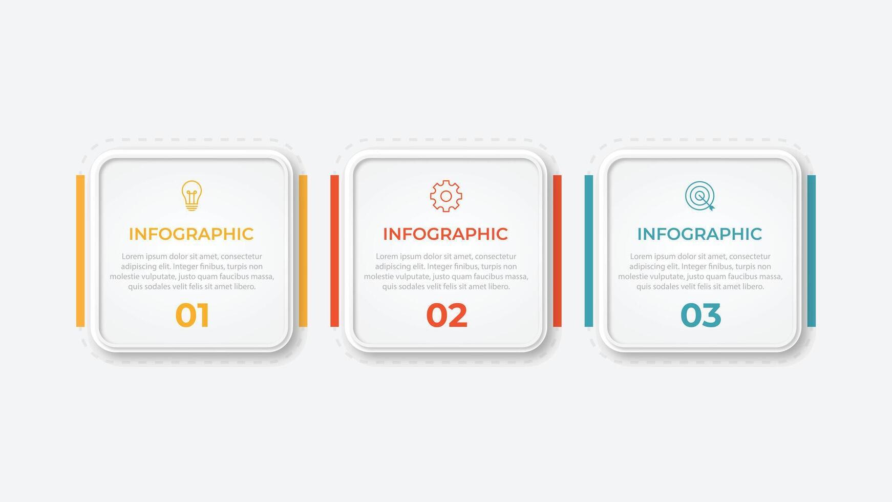 Presentation business infographic template with 3 options. illustration. vector