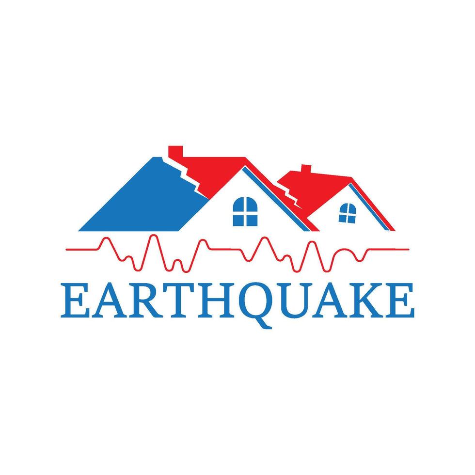 illustration of Earthquake logo icon design vector