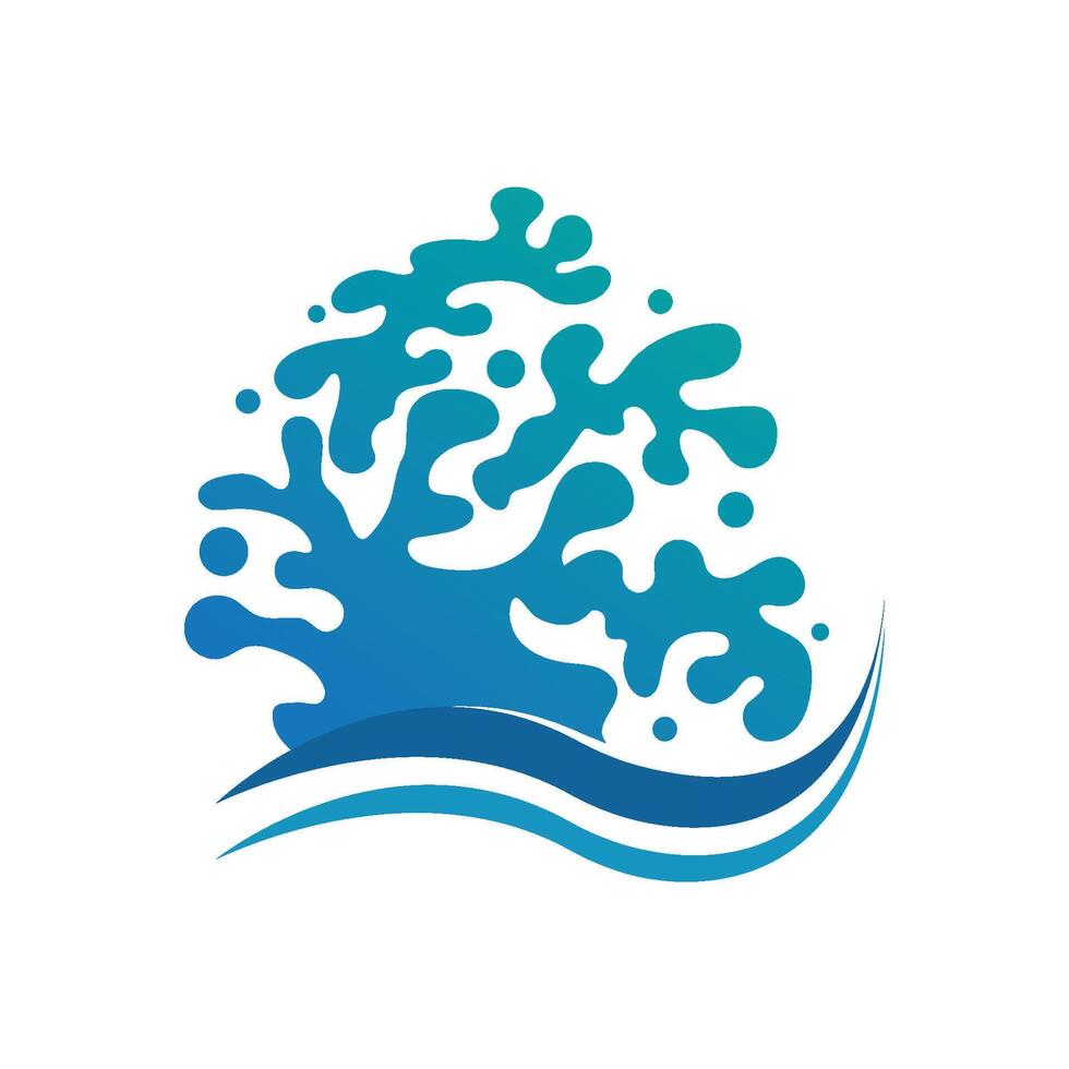 Coral logo design template flat style vector