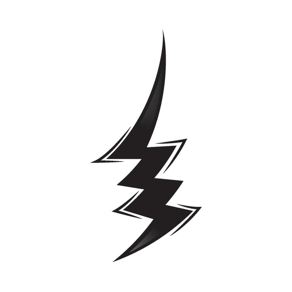 Power lightning logo design template vector