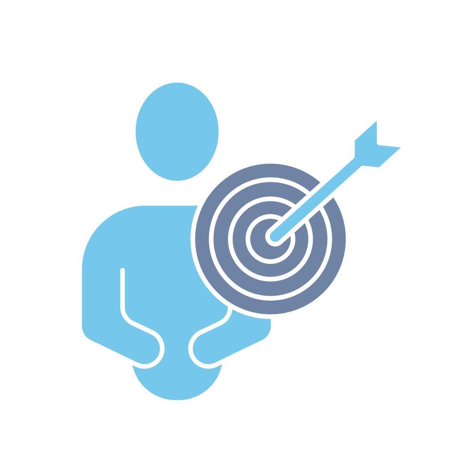 objectives concept line icon. Simple element illustration. objectives concept outline symbol design. vector