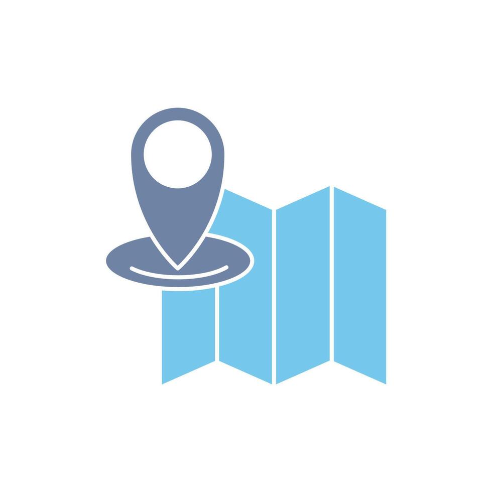 map concept line icon. Simple element illustration. map concept outline symbol design. vector