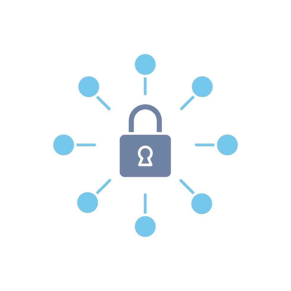 secure connection concept line icon. Simple element illustration. secure connection concept outline symbol design. vector