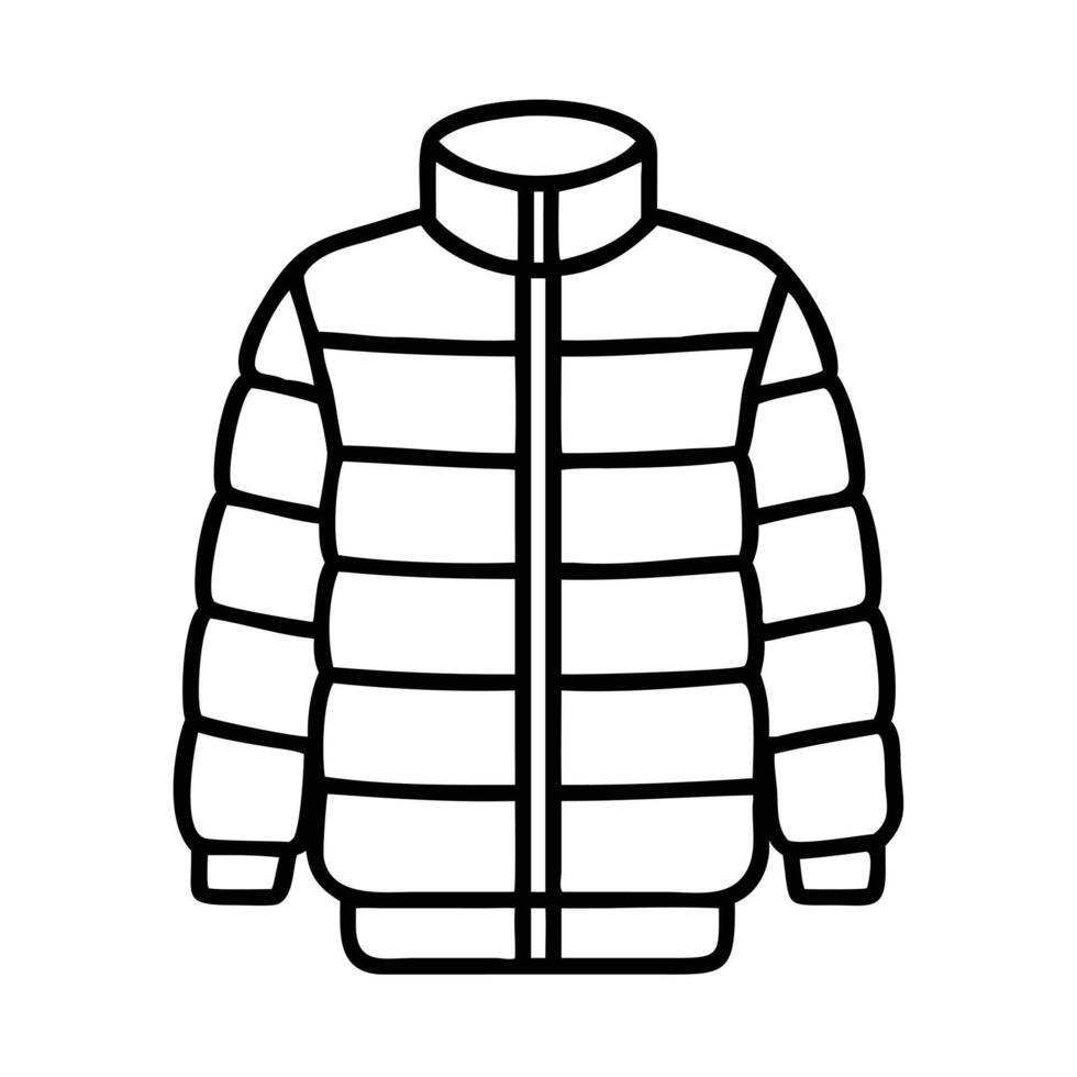 puffer jacket icon, dress icon, clothing icon vector