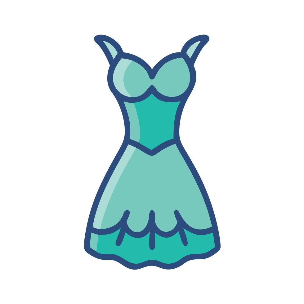 mermaid dress icon, dress icon, clothing icon vector