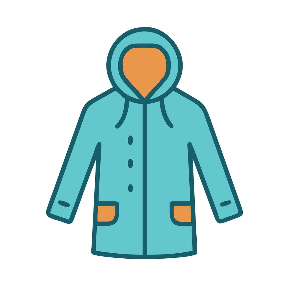 raincoat icon, dress icon, clothing icon vector