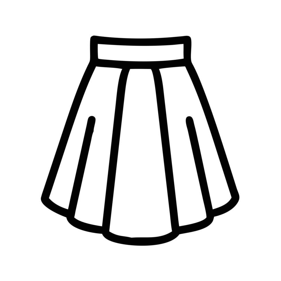 midi skirt icon, dress icon, clothing icon vector