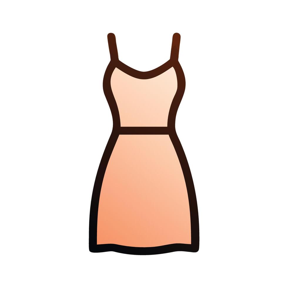 midi dress icon, dress icon, clothing icon vector
