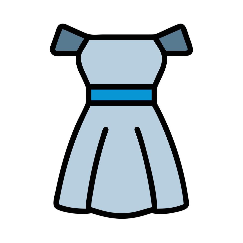off shoulder dress icon, dress icon, clothing icon vector