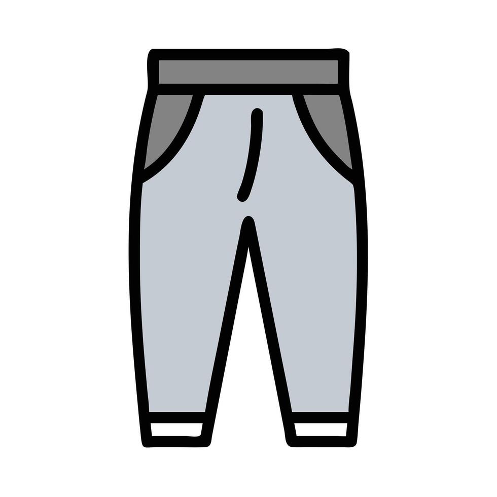 capris icon, dress icon, clothing icon vector
