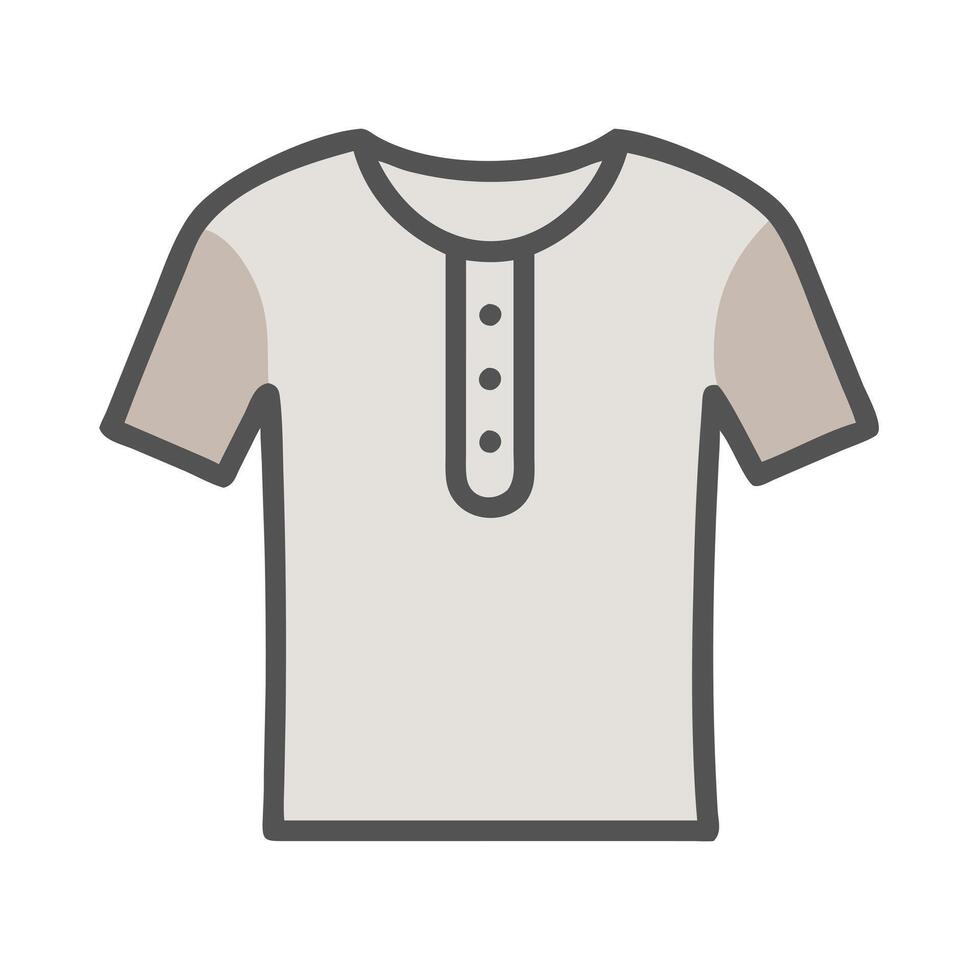 henley shirt icon, dress icon, clothing icon vector
