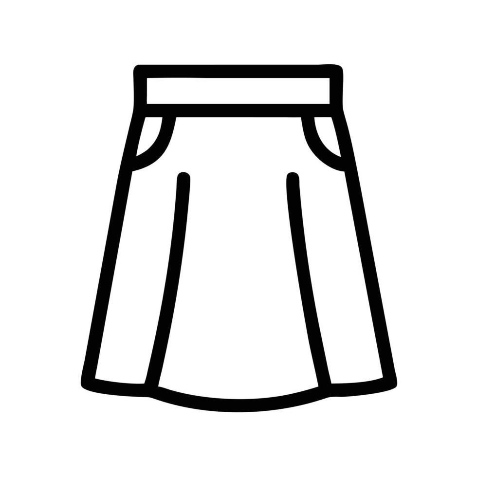 a line skirt icon, dress icon, clothing icon vector
