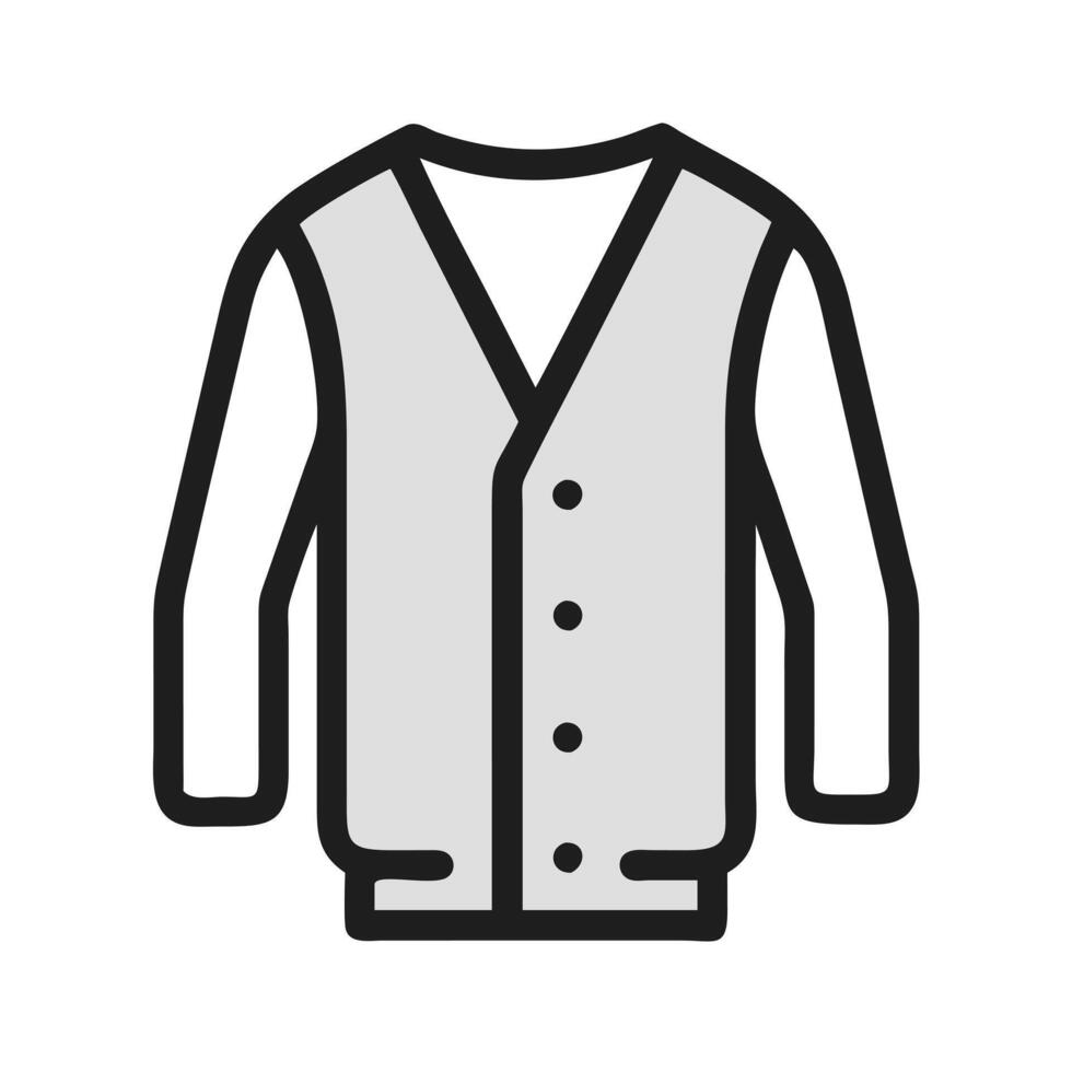 cardigan icon, dress icon, clothing icon vector