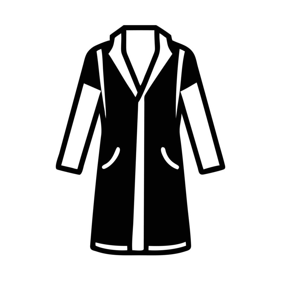 duster coat icon, dress icon, clothing icon vector