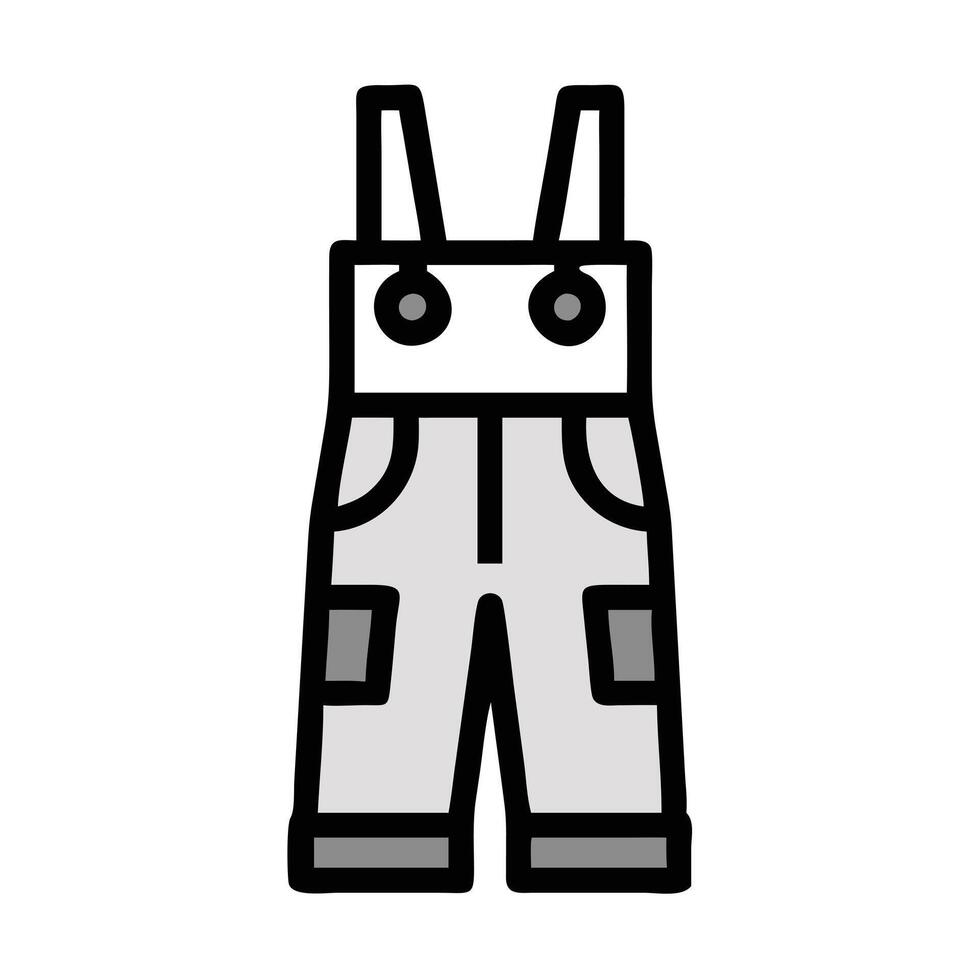 overalls icon, dress icon, clothing icon vector
