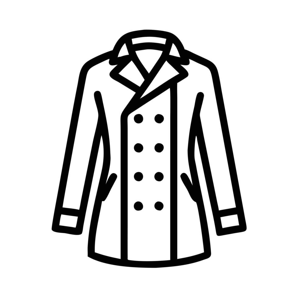 double breasted coat icon, dress icon, clothing icon vector