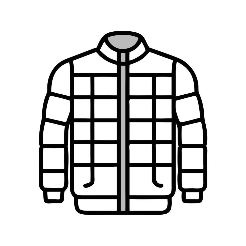 quilted jacket icon, dress icon, clothing icon vector
