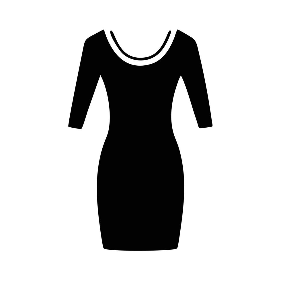 bodycon dress icon, dress icon, clothing icon vector
