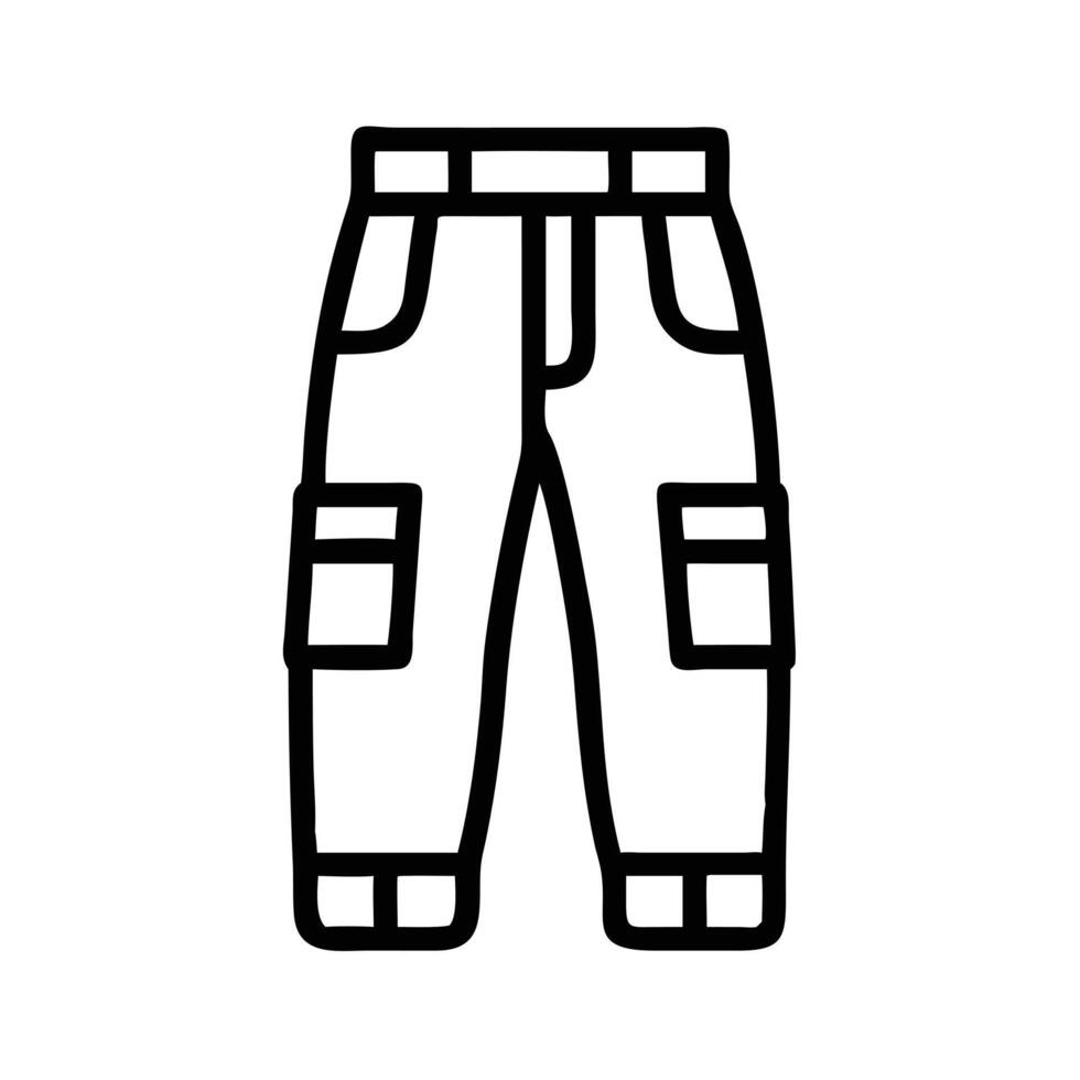 cargo pants icon, dress icon, clothing icon vector