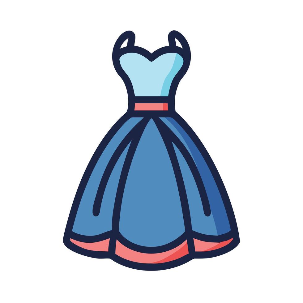 ball gown icon, dress icon, clothing icon vector