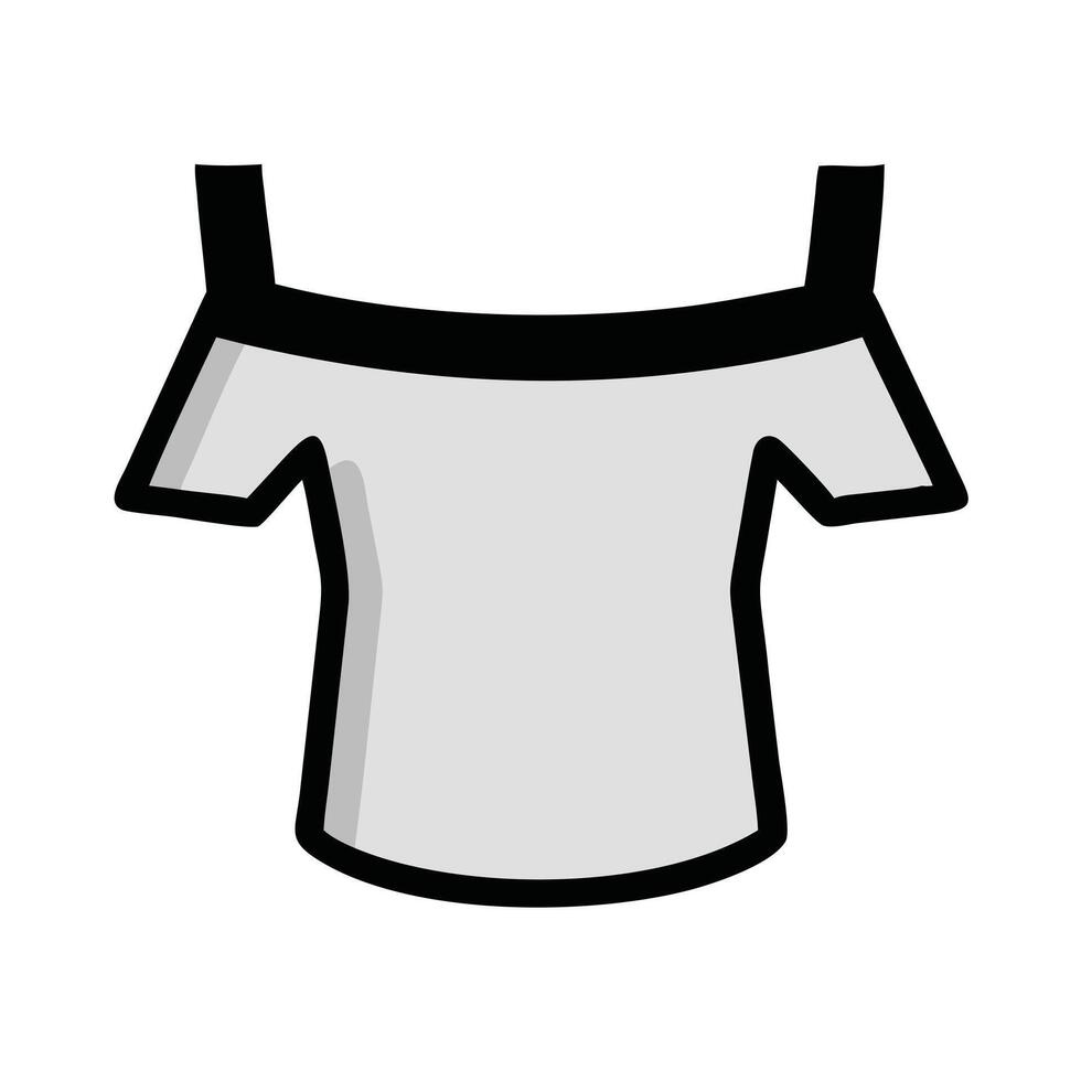off shoulder top icon, dress icon, clothing icon vector