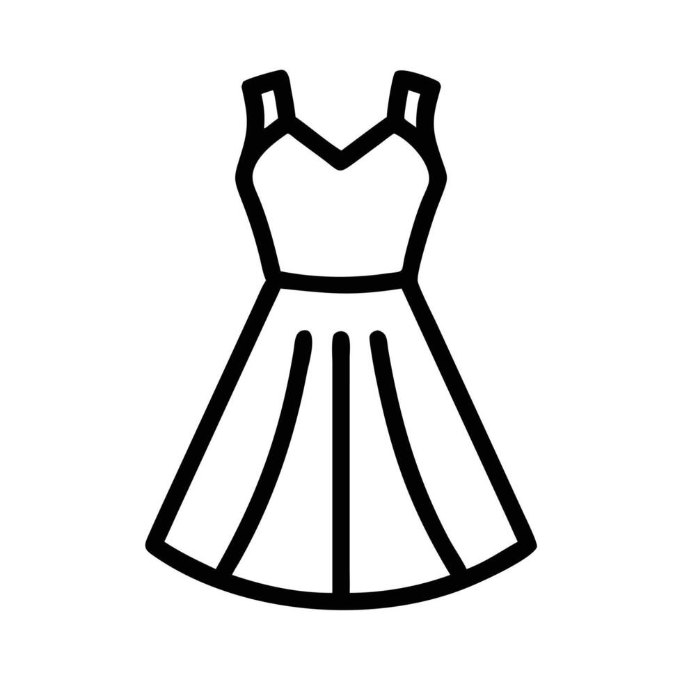 a line dress icon, dress icon, clothing icon vector