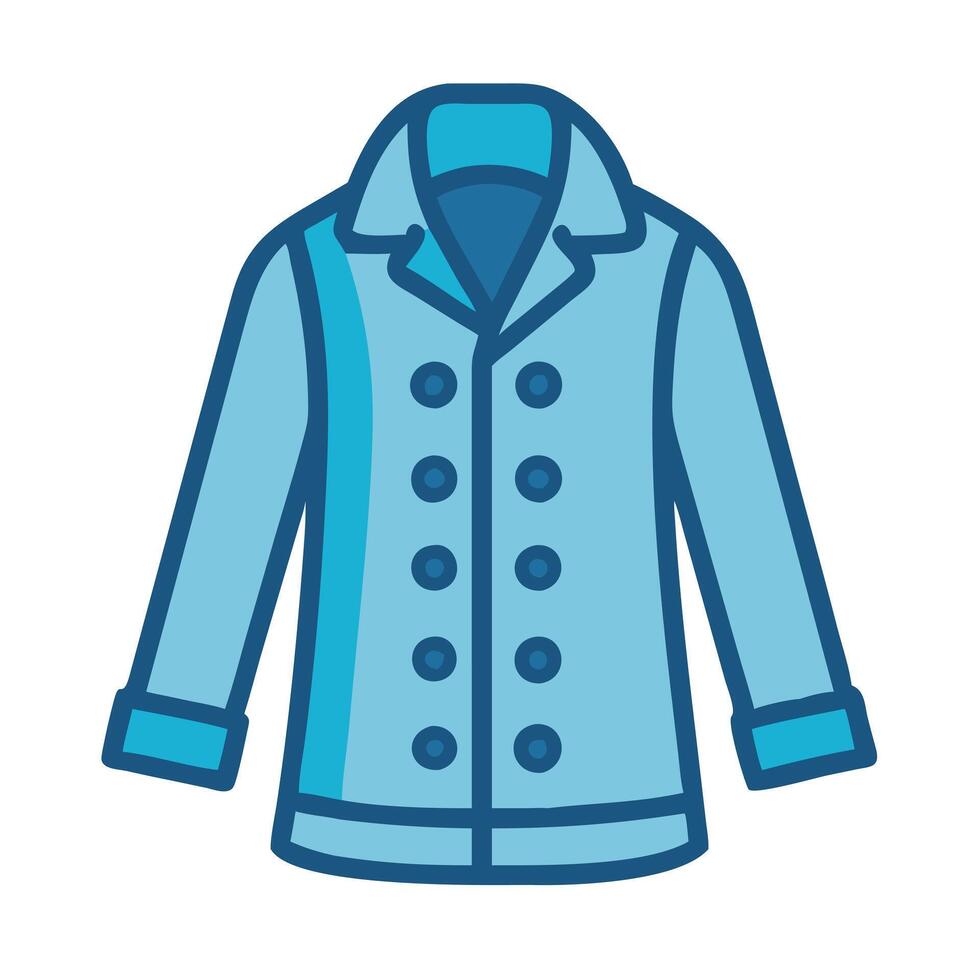 peacoat icon, dress icon, clothing icon vector