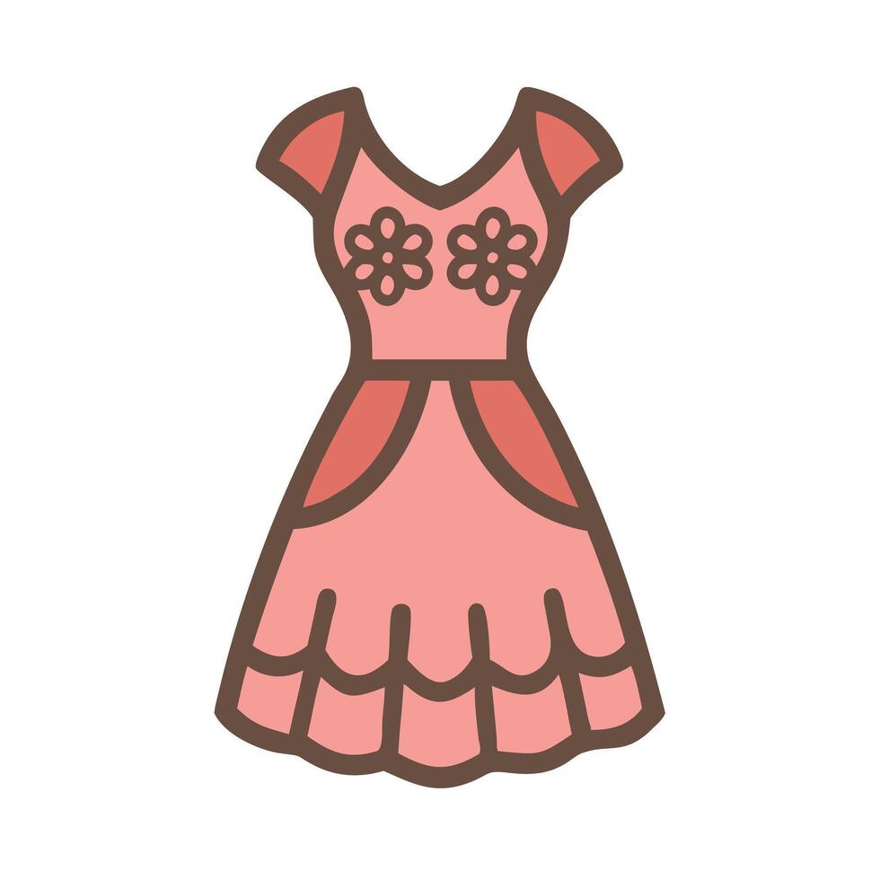 lace dress icon, dress icon, clothing icon vector