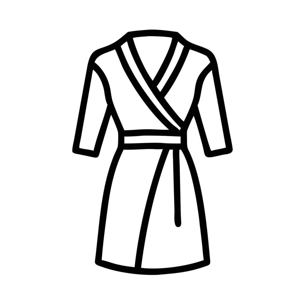wrap dress icon vector