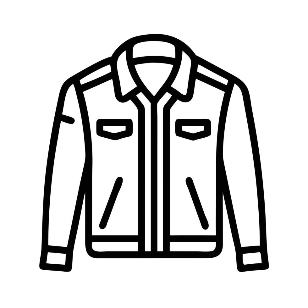 leather jacket icon, dress icon, clothing icon vector
