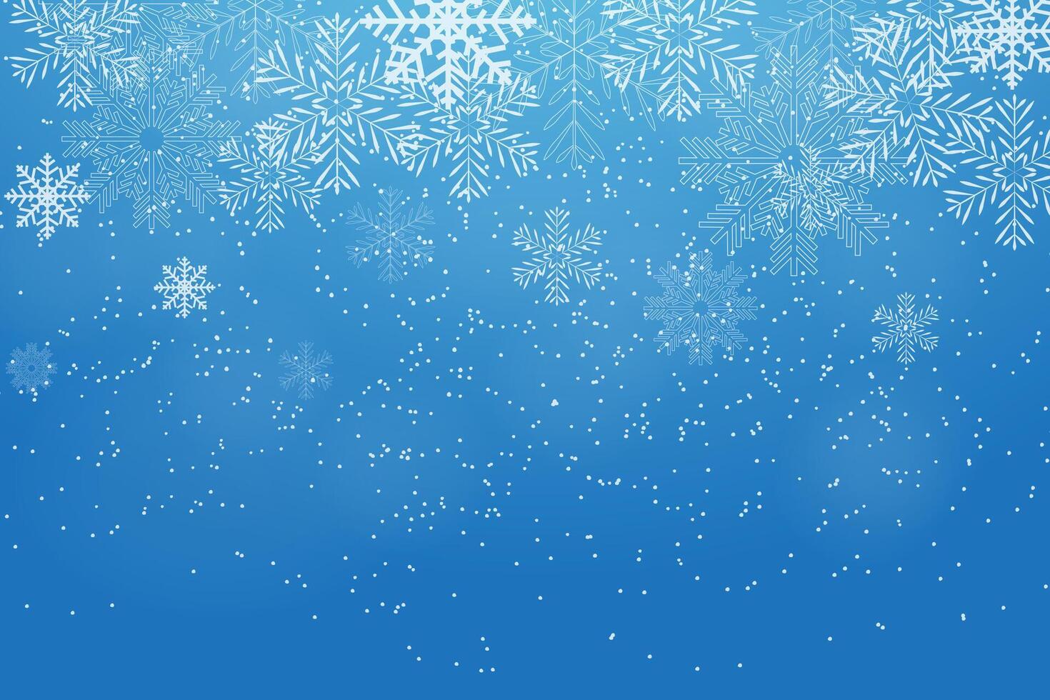 Winter background with watercolor snow texture and falling snowflakes. Winter sky. Snowy background. Cold weather illustration. vector