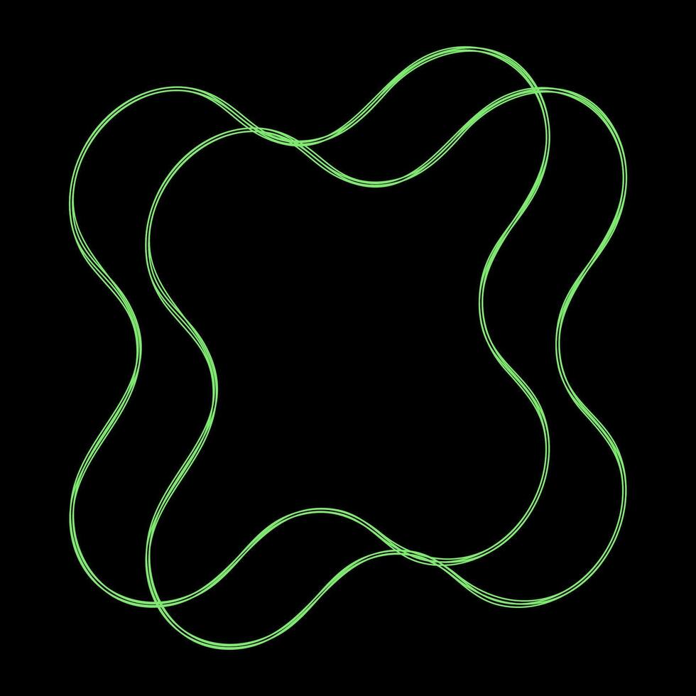 Y2K Rave Psychedelic Futuristic Diagonal Form in trendy neon green black style vector