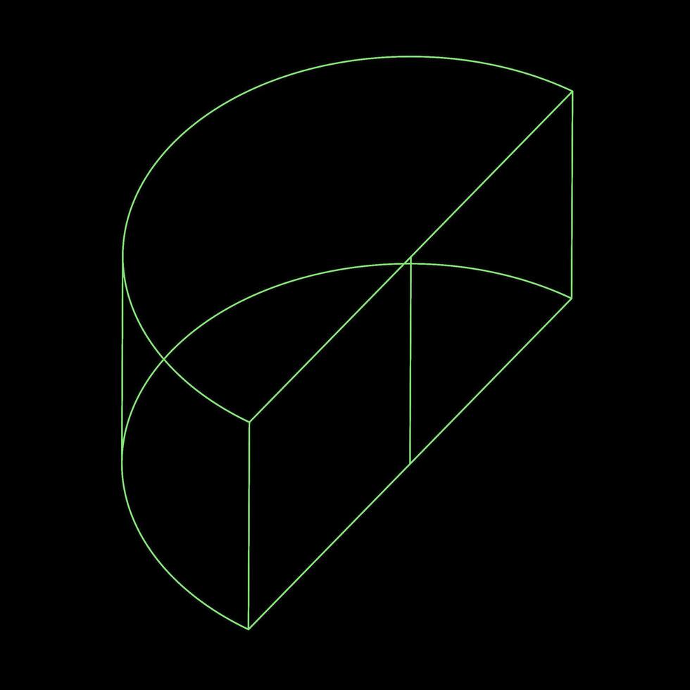 Y2K Rave Psychedelic Futuristic Half Round in trendy neon green black style vector