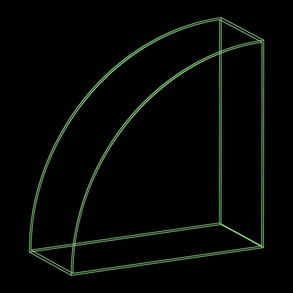 Y2K Rave Psychedelic Futuristic Arch in trendy neon green black style vector