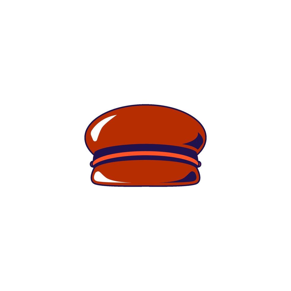 Vintage style cap with peak and stripe vector