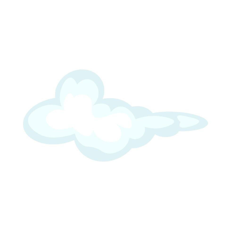 Xmas White Cloud Flat Style vector