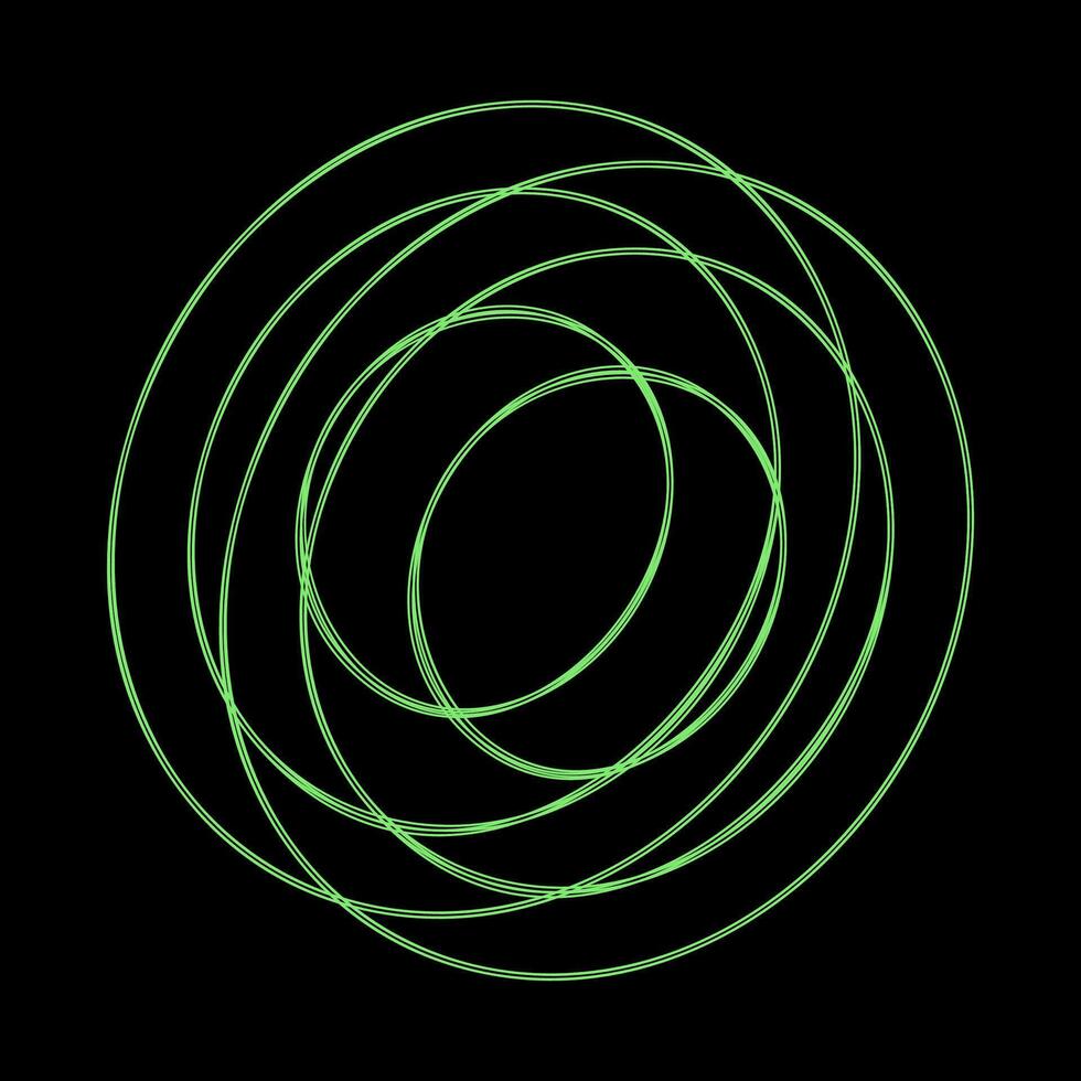 Y2K Rave Psychedelic Futuristic Spool in trendy neon green black style vector