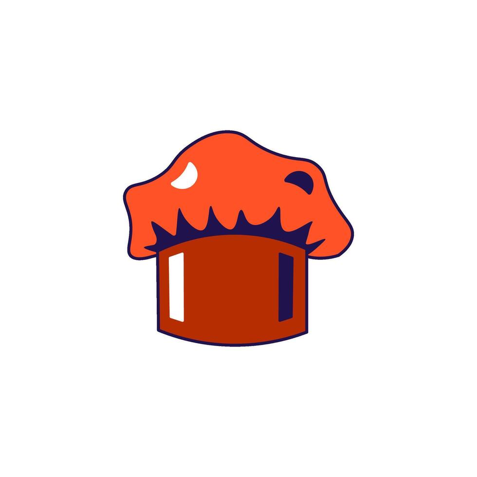 Chef cookery cap food service uniform vector