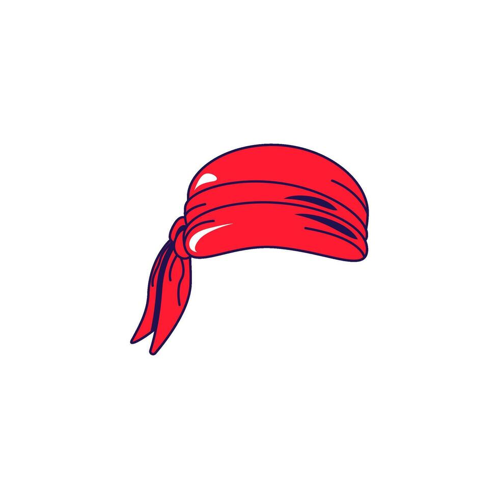 Fashion textile bandana headscarf with knot vector
